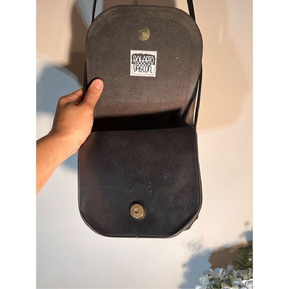 Rare * Vintage Roberto Vascon Leather Snake Embossed Crossbody - Picture 5 of 6